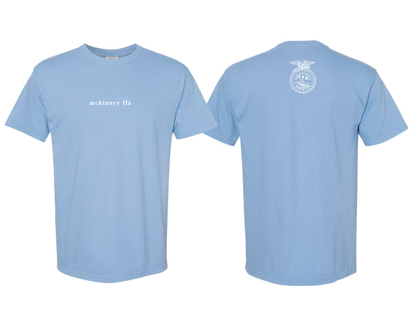 McKinney High FFA Small Serif Washed Denim Comfort Colors Tee