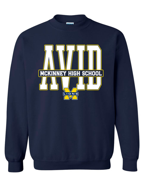 MHS AVID Tall Gildan Navy Crewneck