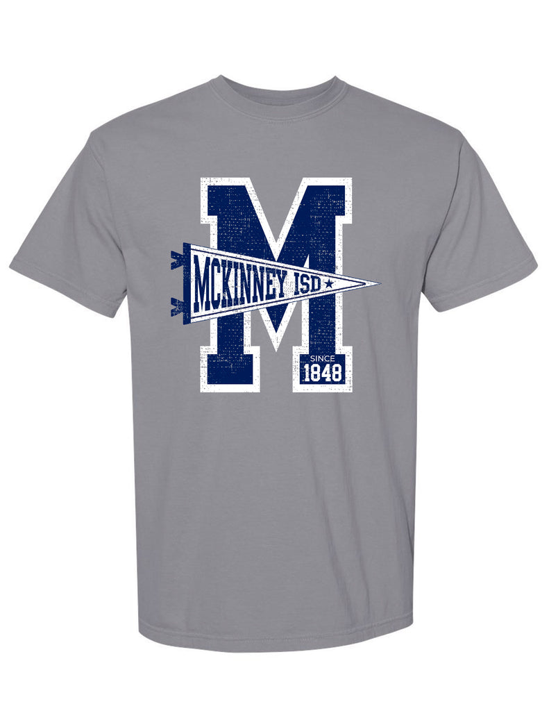 McKinney ISD Grey Comfort Colors Pennant Tee
