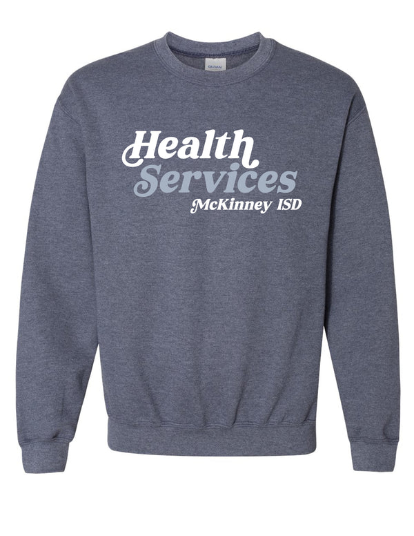 MISD Health Services Heathered Navy Crewneck Sweatshirt
