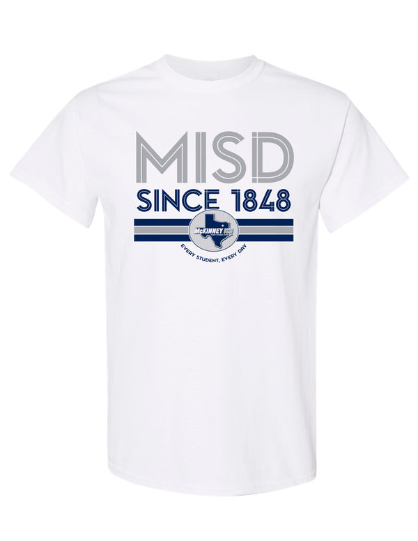 McKinney ISD White Gildan Inline Tee