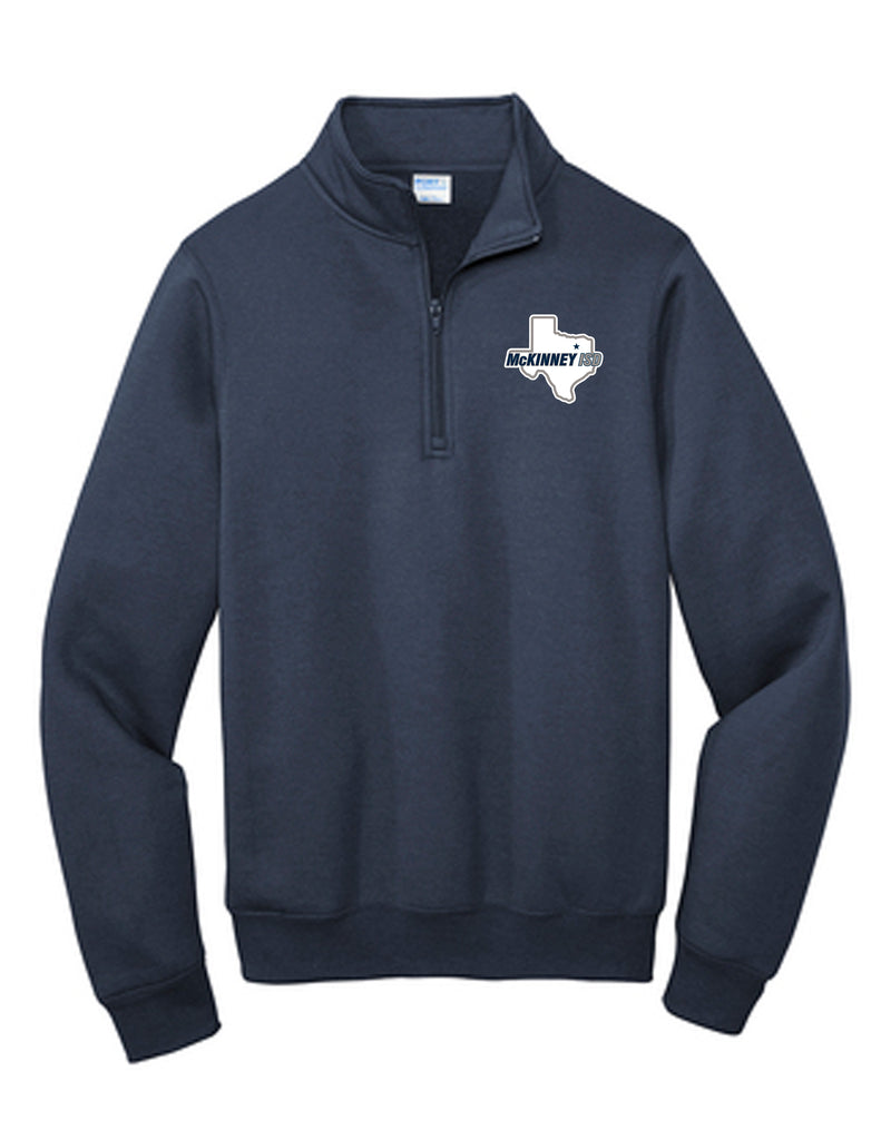 McKinney ISD Port & Co Navy Quarter Zip Sweatshirt