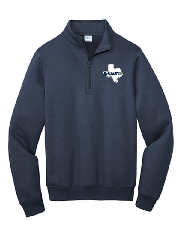 McKinney ISD Port & Co Navy Quarter Zip Sweatshirt