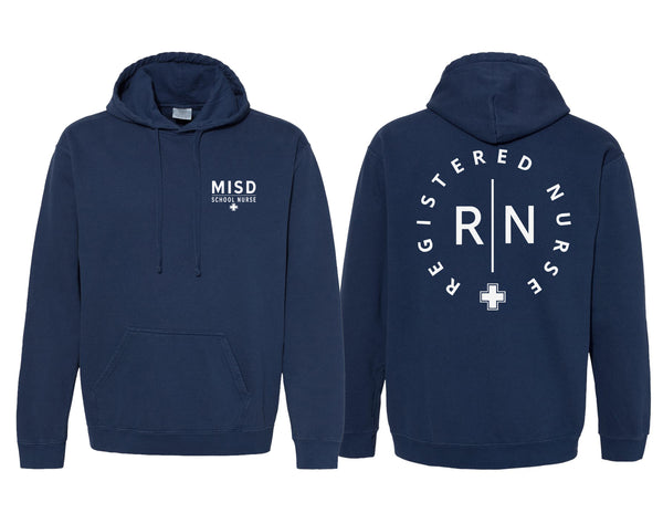 MISD Health Services Comfort Color Navy Frocket Design Hoodie