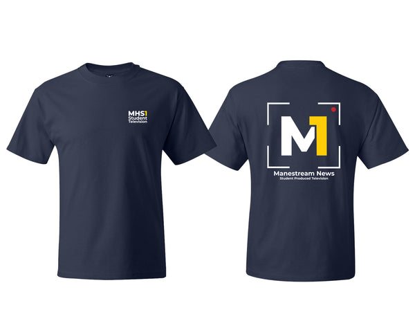McKinney High Manestream News Navy Hanes Beefy Tee