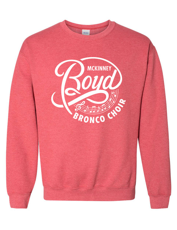 McKinney Boyd Choir Circle Gildan Heather Red Crewneck