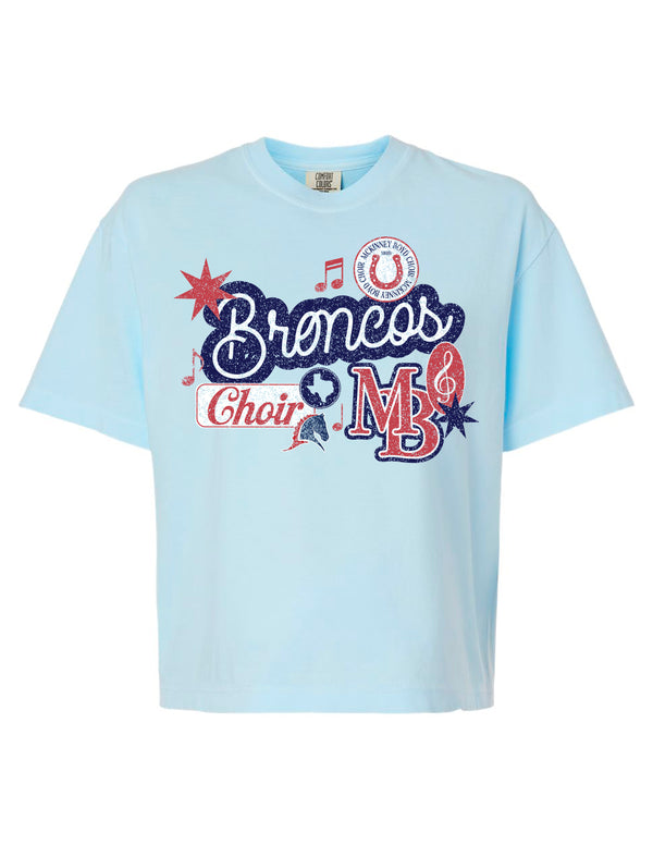 McKinney Boyd Choir Icons Comfort Colors Chambray Boxy Cropped Tee