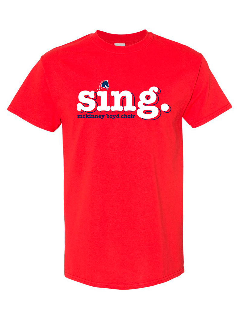 McKinney Boyd Choir Sing Gildan Red Tee