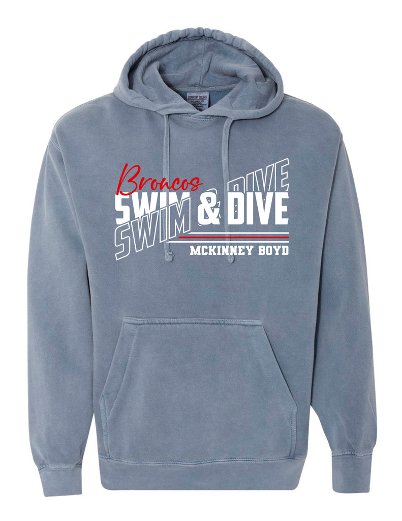 Boyd Swim and Dive Comfort Color Hoodie Blue Jean