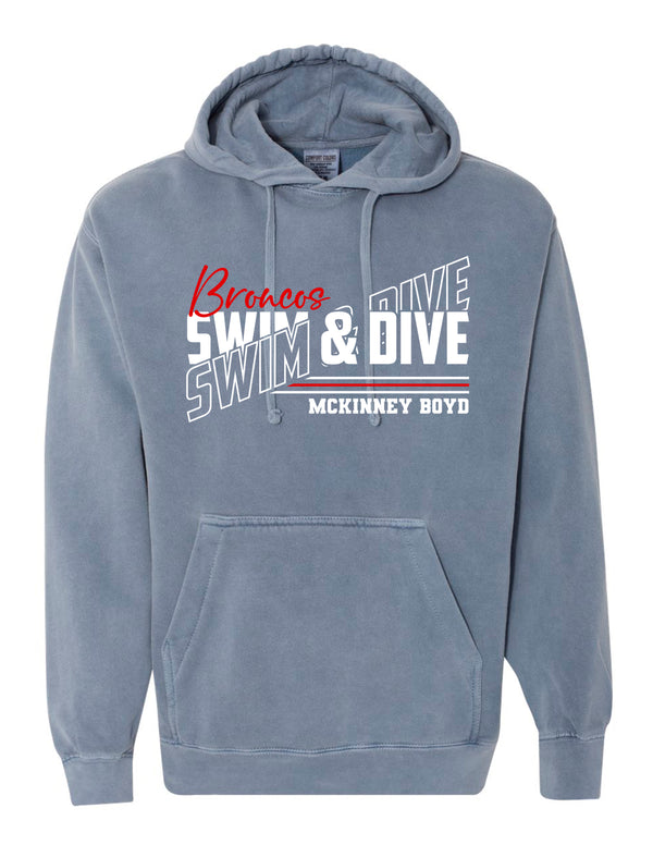 Boyd Swim and Dive Comfort Color Hoodie Blue Jean