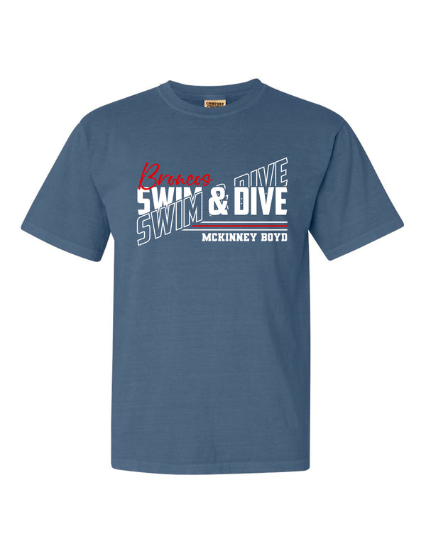 Boyd Swim and Dive Comfort Color Short Sleeve T-Shirt Blue Jean