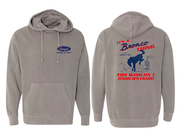 Boyd Swim and Dive Comfort Color Hoodie Grey
