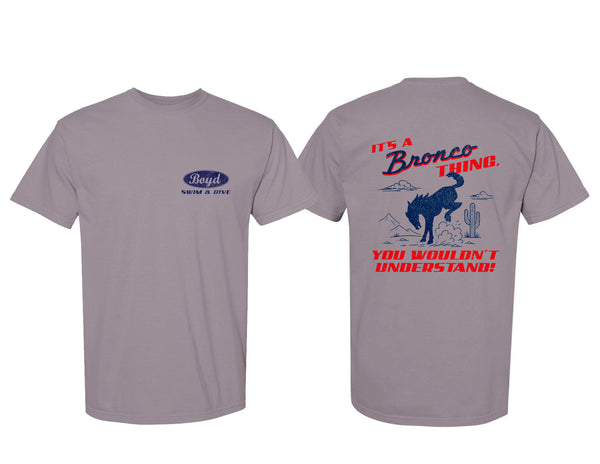 Boyd Swim and Dive Comfort Color Short Sleeve T-Shirt Grey