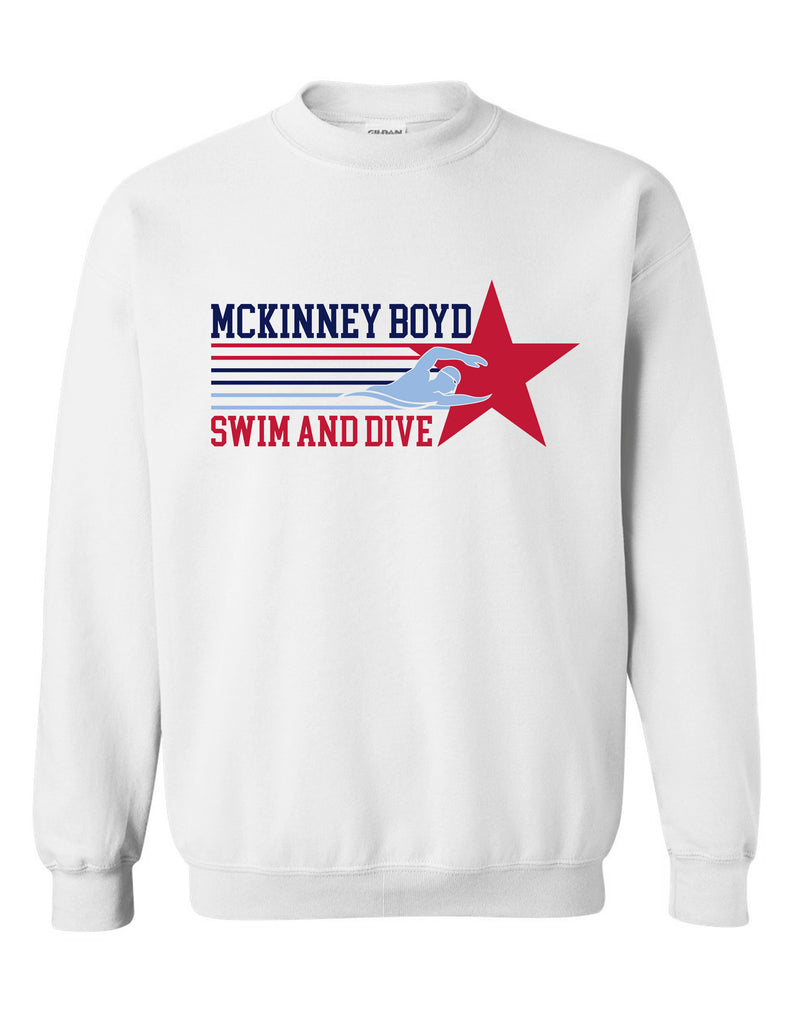 Boyd Swim and Dive Gildan Crewneck Sweatshirt White
