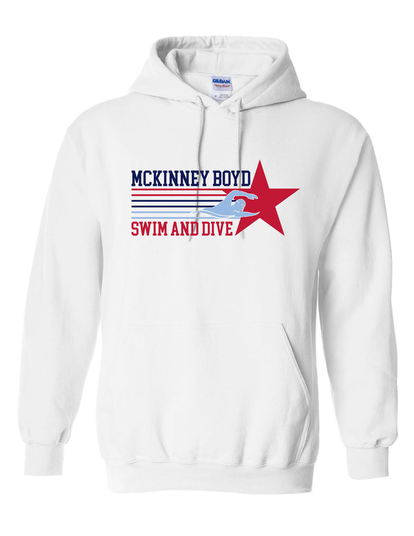 Boyd Swim and Dive Gildan Hoodie White