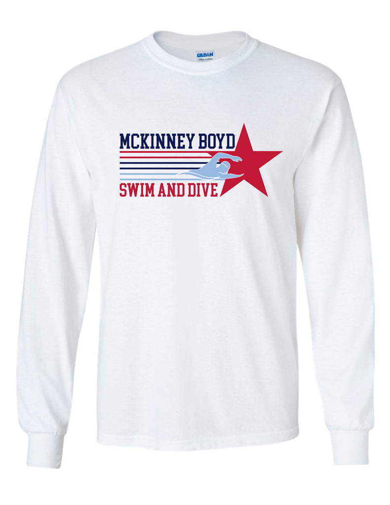 Boyd Swim and Dive Gildan Long Sleeve T-Shirt White