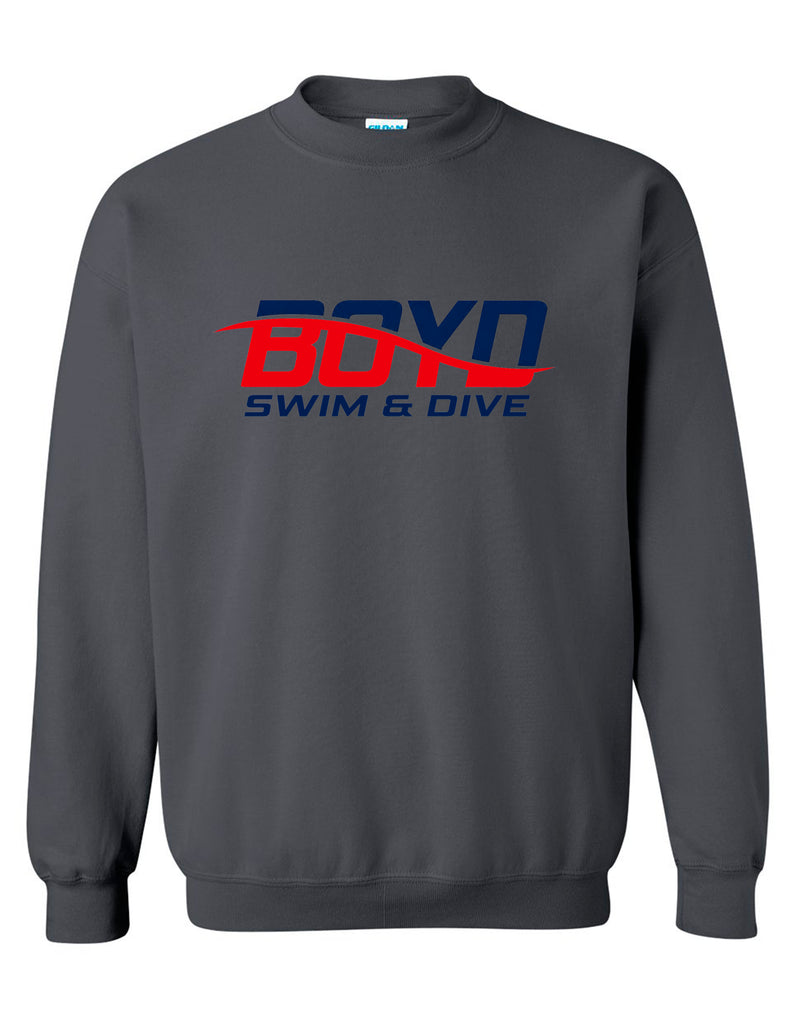Boyd Swim and Dive Gildan Crewneck Sweatshirt Charcoal