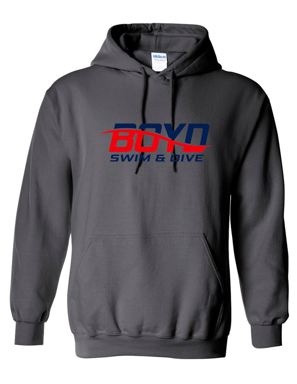 Boyd Swim and Dive Gildan Hoodie Charcoal