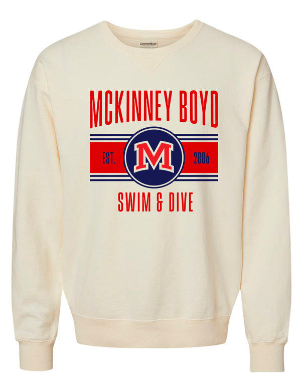 Boyd Swim and Dive Comfort Wash Crewneck Sweatshirt Parchment