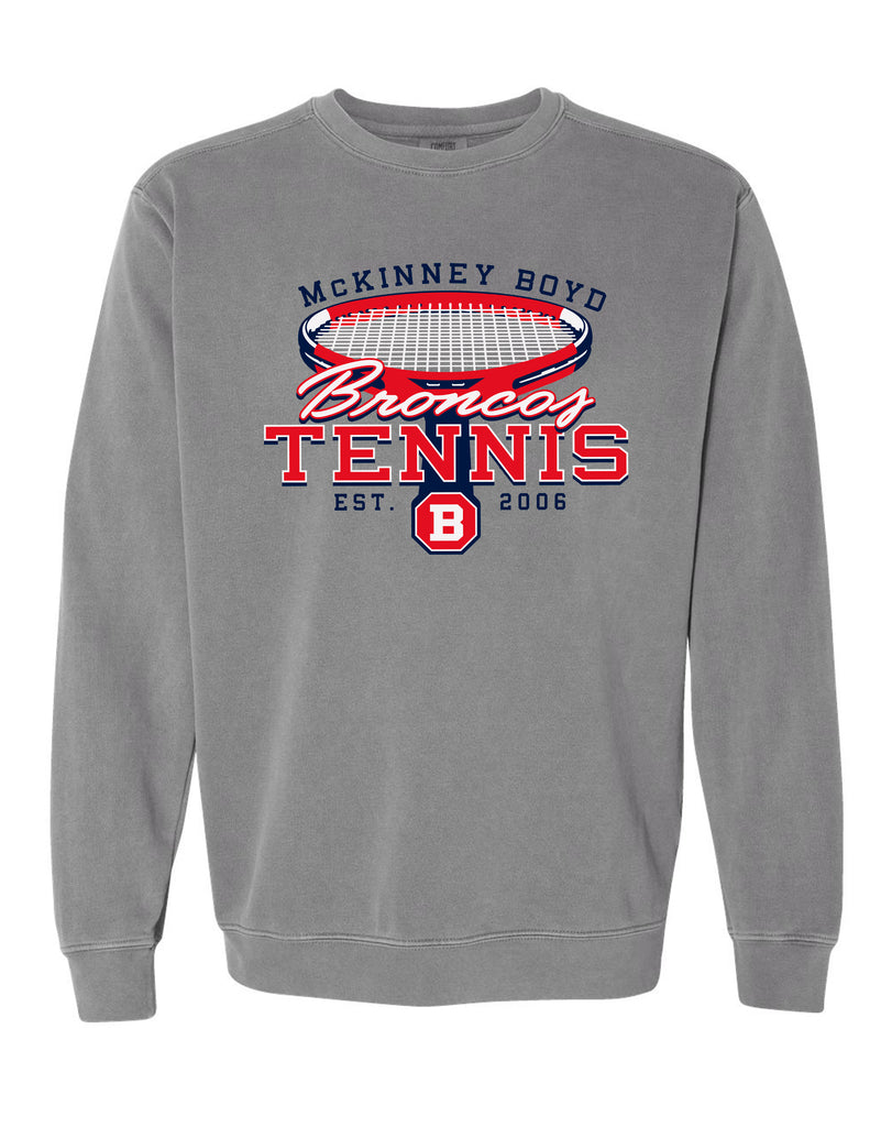 Boyd Tennis Comfort Colors Crewneck Sweatshirt Gray