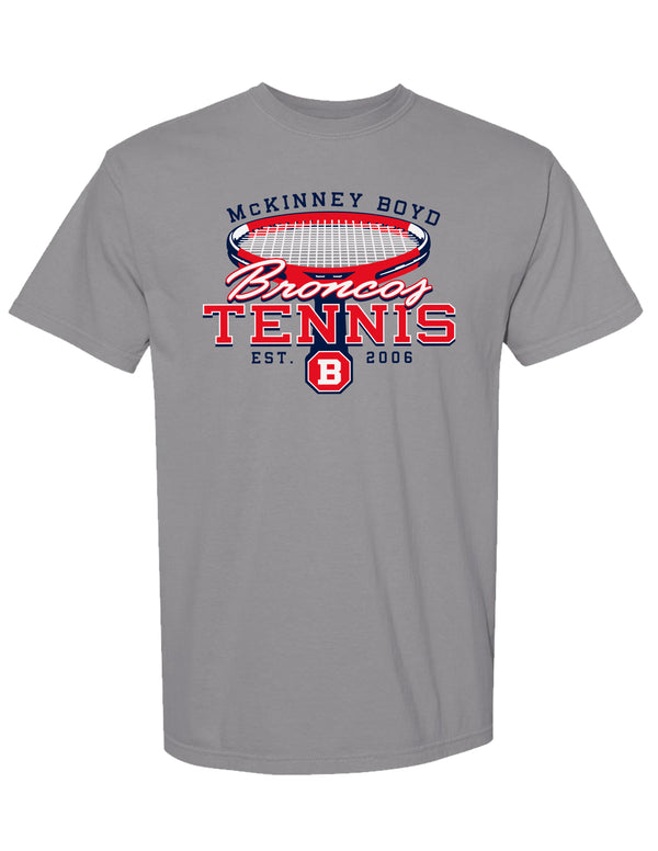 Boyd Tennis Comfort Colors Short Sleeve T-Shirt Gray