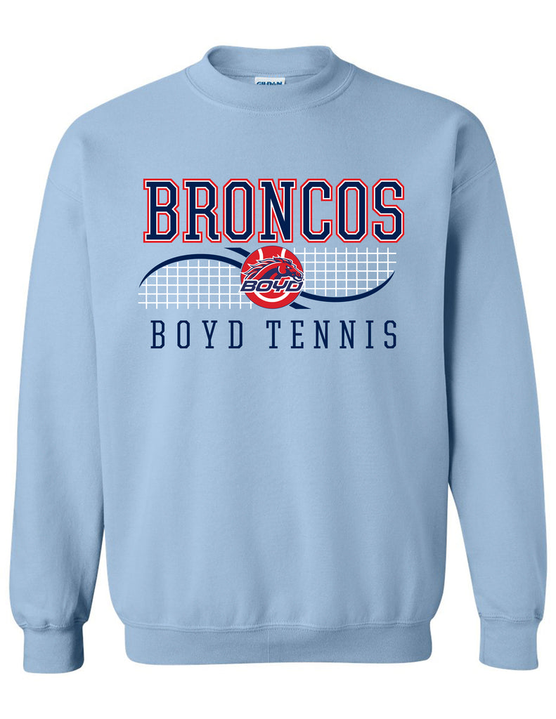 Boyd Tennis Gildan Crewneck Sweatshirt Light Blue