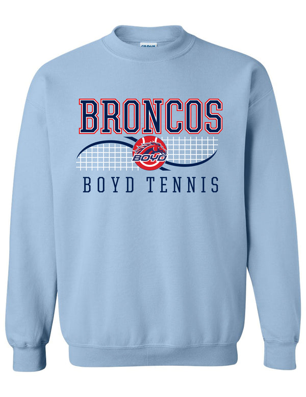 Boyd Tennis Gildan Crewneck Sweatshirt Light Blue