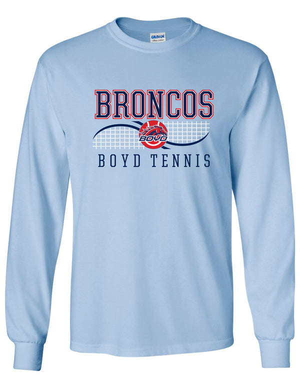 Boyd Tennis Gildan Long Sleeve T-Shirt Light Blue