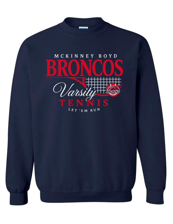 Boyd Tennis Gildan VARSITY Crewneck Sweatshirt Navy
