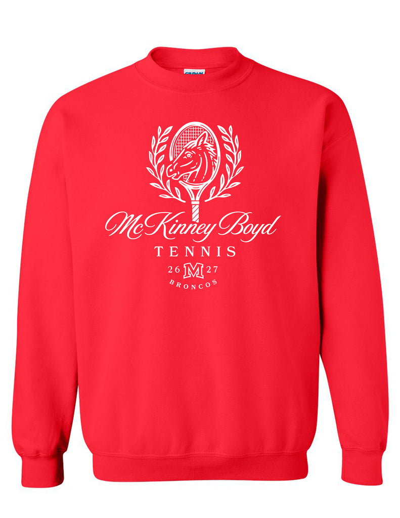 Boyd Tennis Gildan Crewneck Sweatshirt Red Ivy