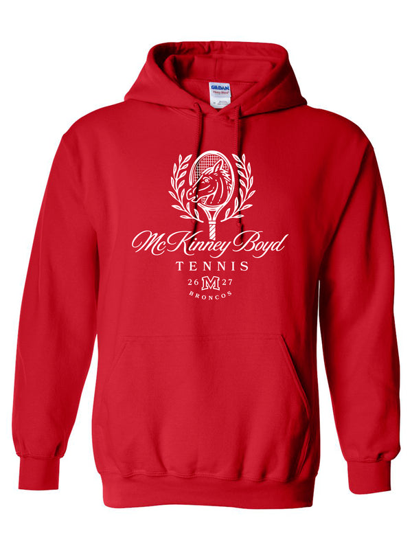 Boyd Tennis Gildan Hoodie Red Ivy
