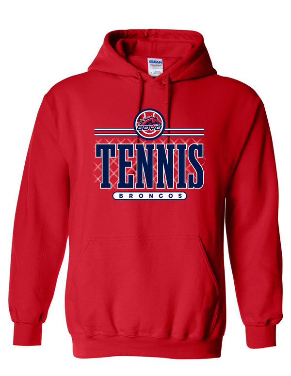 Boyd Tennis Gildan Hoodie Red Net