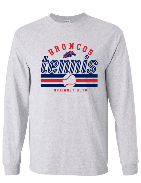 Boyd Tennis Gildan Long Sleeve T-Shirt Ash Gray