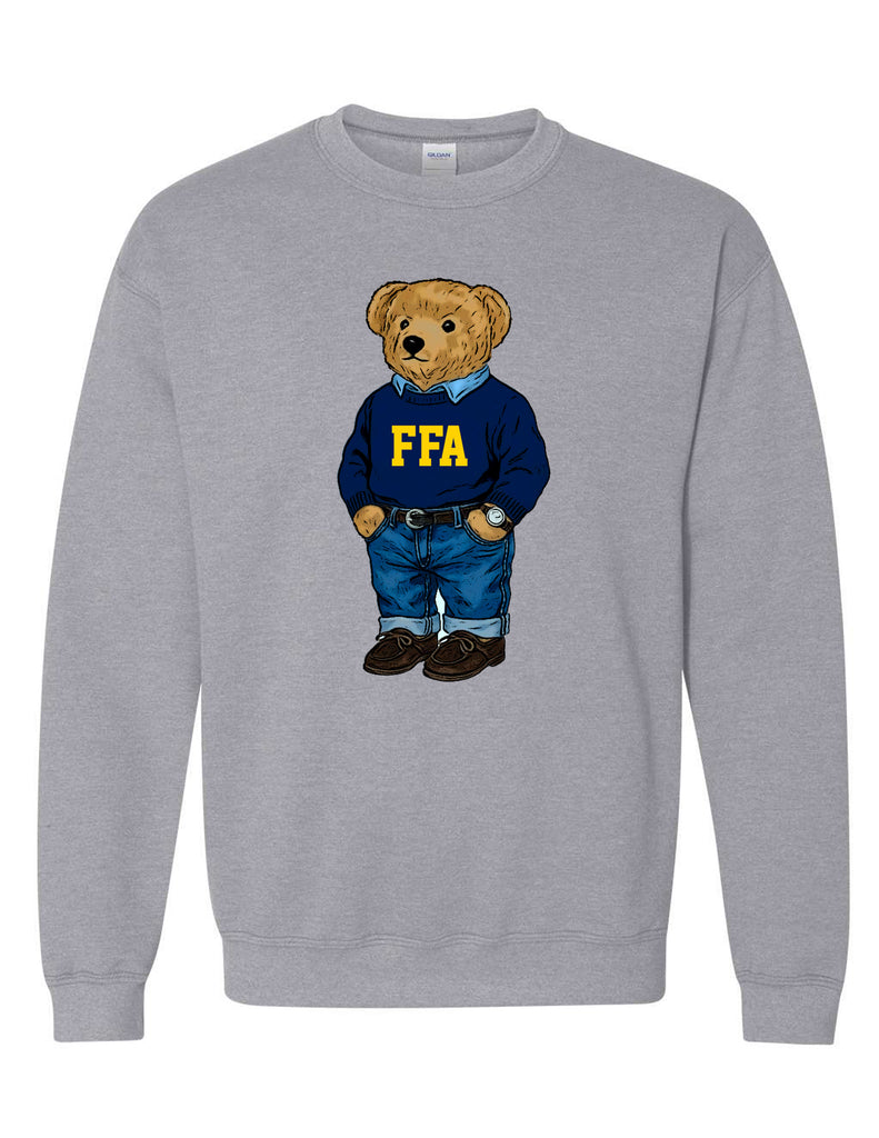 McKinney High FFA Bear Ash Gray Gildan Crewneck