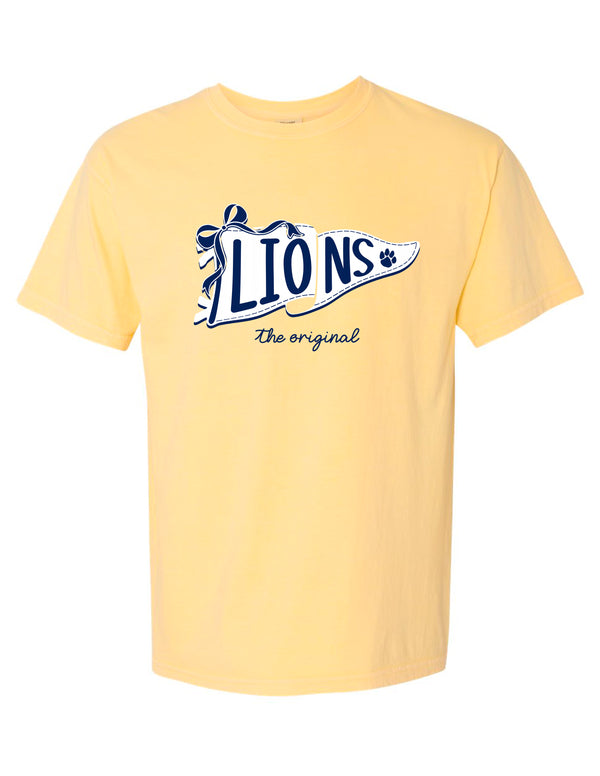 McKinney High Cheer Comfort Colors Butter Pennant Tee