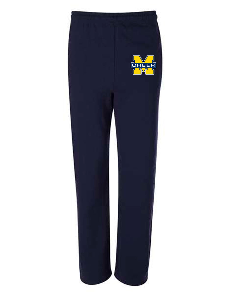 McKinney High Cheer Jerzees Navy Open Bottom Sweatpants