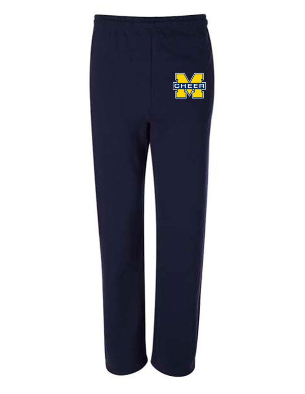 McKinney High Cheer Jerzees Navy Open Bottom Sweatpants