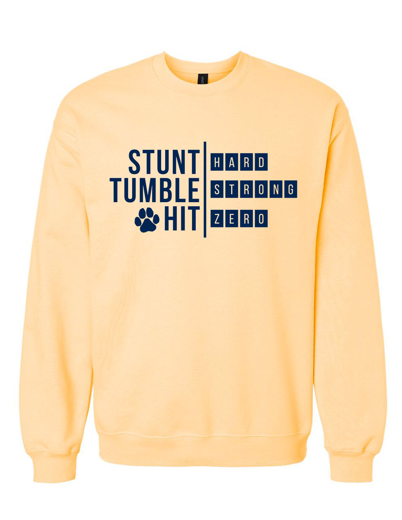McKinney High Cheer Stunt & Tumble Yellow Haze Crewneck Sweatshirt