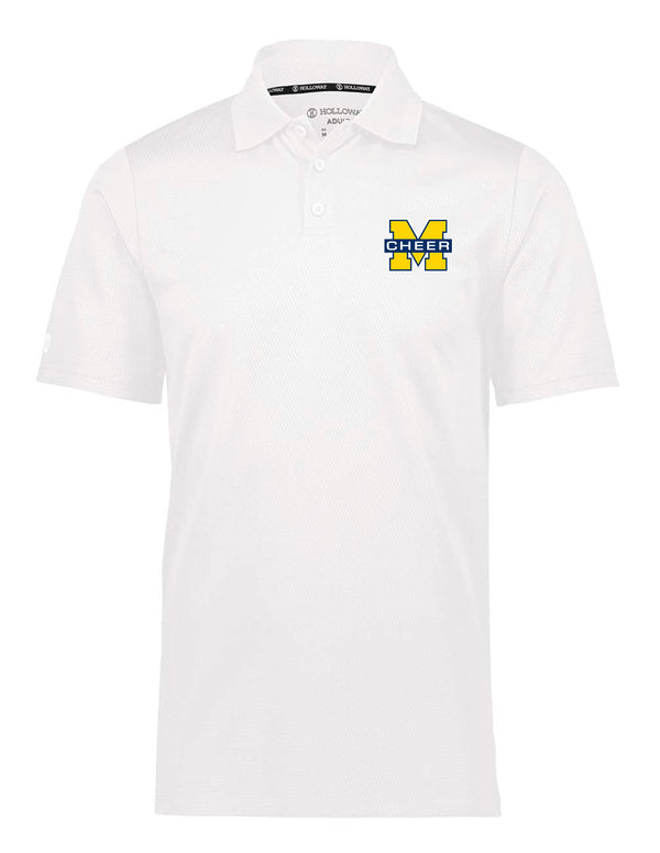 McKinney High Cheer White Holloway Prism Polo with Embroidered Logo