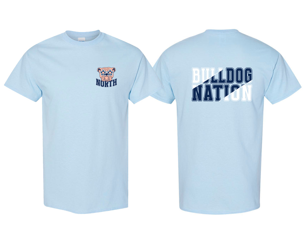 McKinney NorthStars Light Blue Bulldog Nation Frocket Design Tee