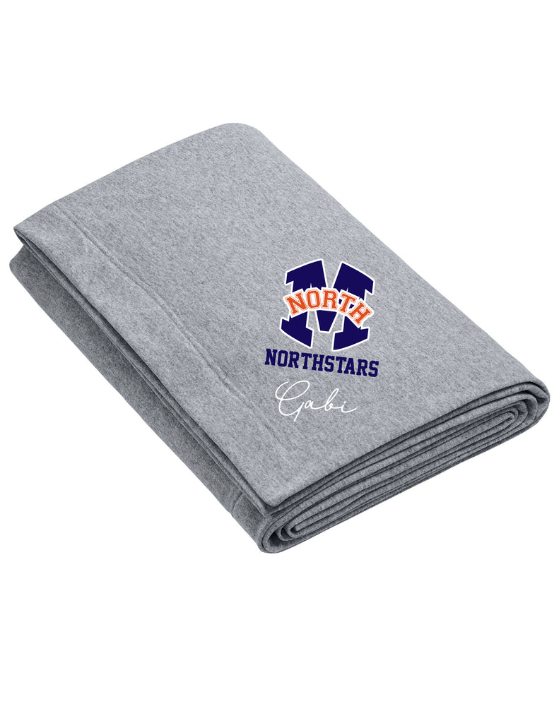 McKinney NorthStars Port & Co. Oversized Sweatshirt Blanket in Gray