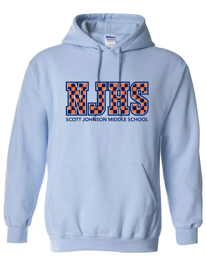 Scott Johnson NJHS Light Blue Checker Hoodie