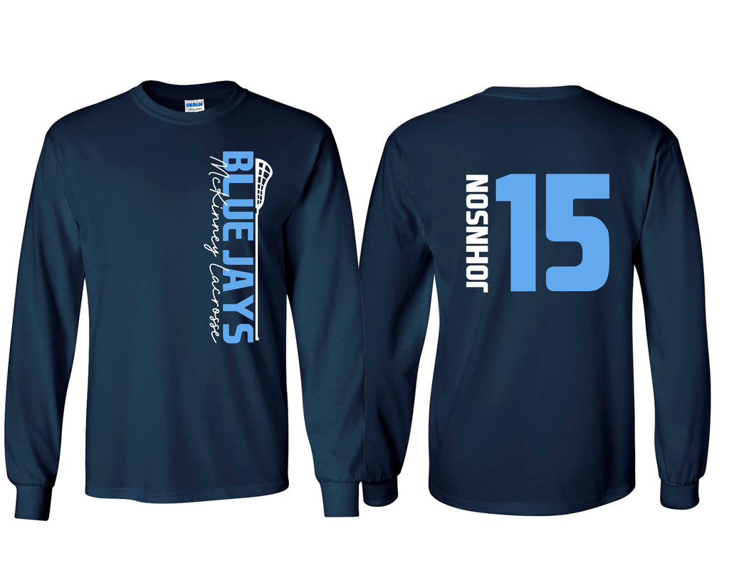 McKinney Lacrosse Navy Personalized Long Sleeve