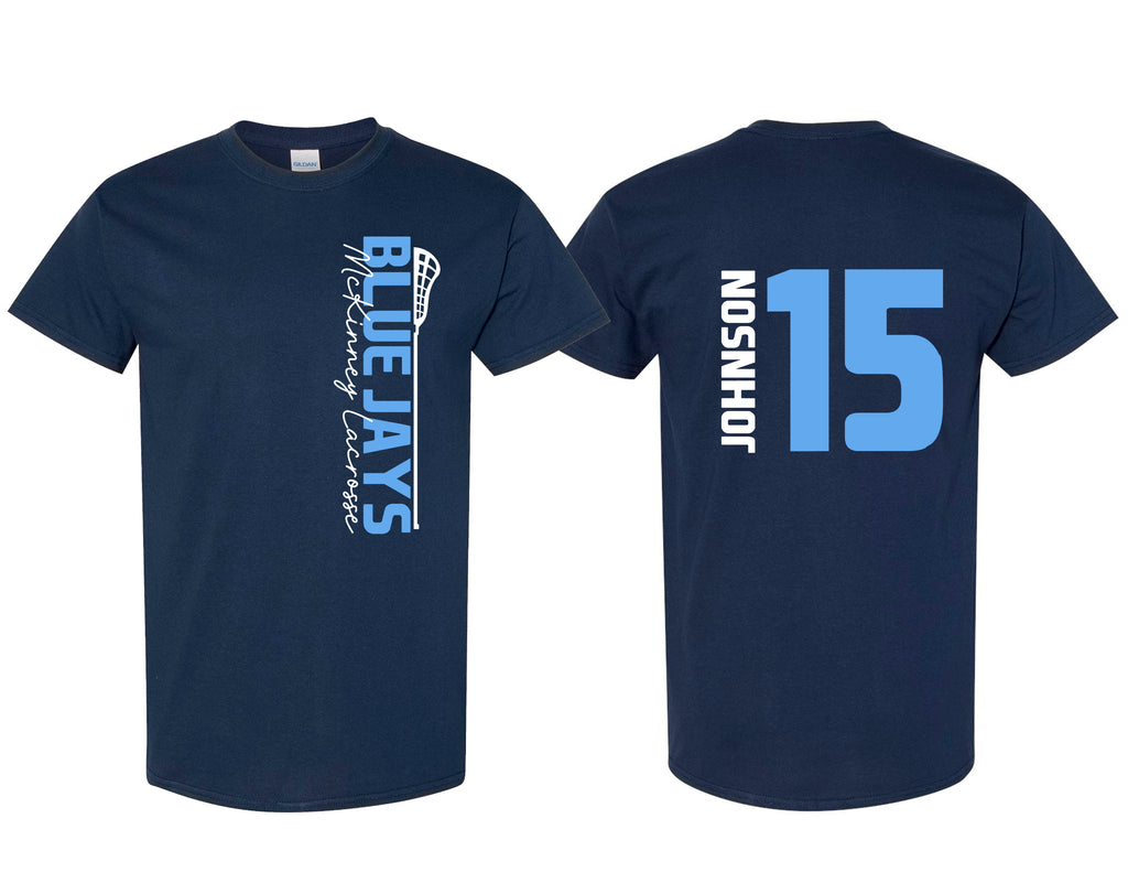 McKinney Lacrosse Navy Personalized Design Short Sleeve