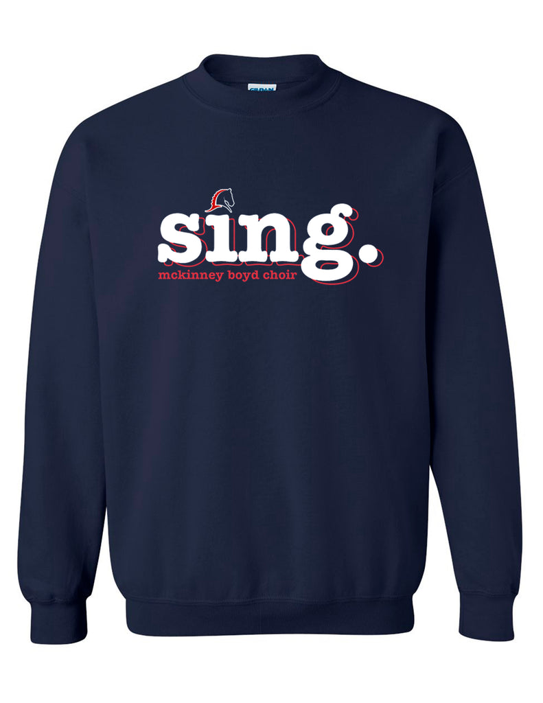 Boyd Choir Navy Sing Design Crewneck Sweatshirt