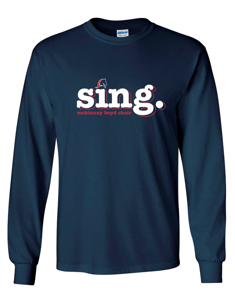 Boyd Choir Navy Sing Design LS Tee
