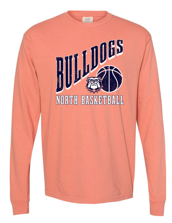 North Basketball Comfort Colors Terracotta Ball Long Sleeve Tee