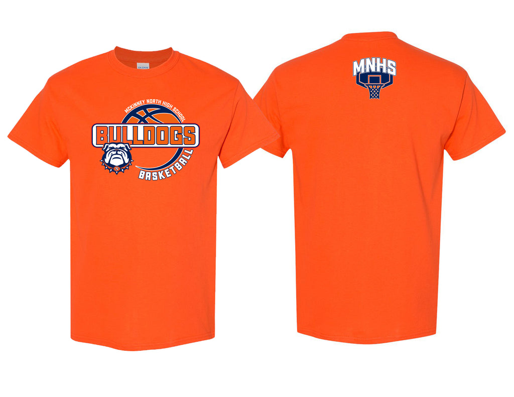 North Basketball Orange Hoop Design Tee