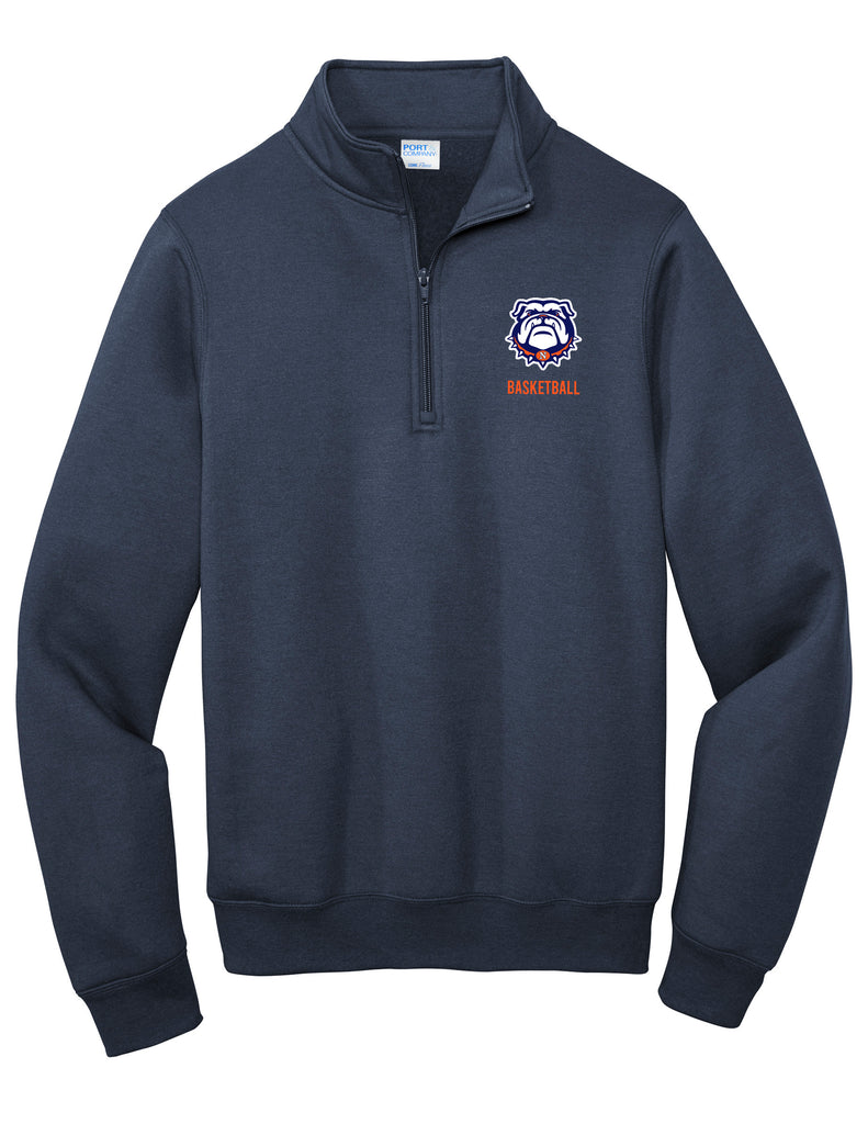 North Basketball Port & Co. Navy Quarter Zip Sweatshirt with Embroidered Logo