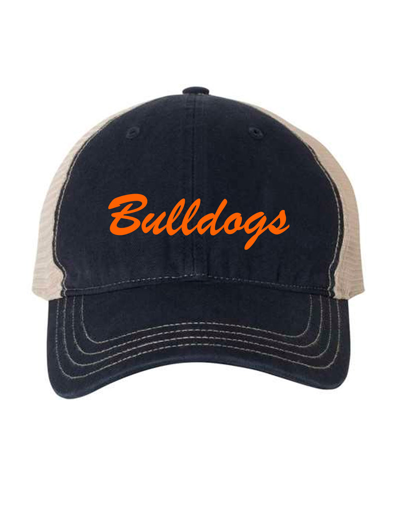 North Basketball Unstructured & Distressed Hat with Script Embroidery